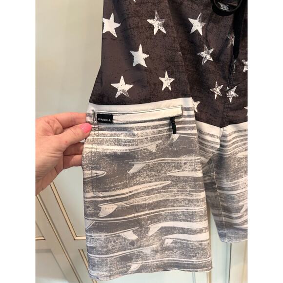O'Neill GI Jack Surf Patriot Hyperfreak Boardshorts 29 Surf Patriot Black - Picture 5 of 9